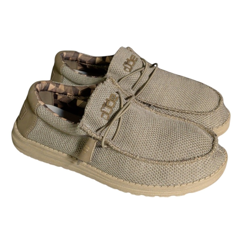 Hey Dude Wally Sox Shoes Mens Size 7 Gray Slip On Moc Boat Loafers Sneakers